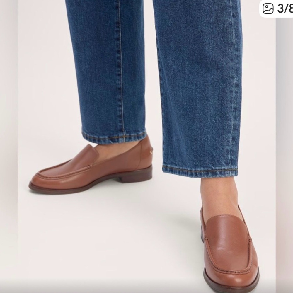 Everlane Tan Leather Loafers NEW - Picture 3 of 7